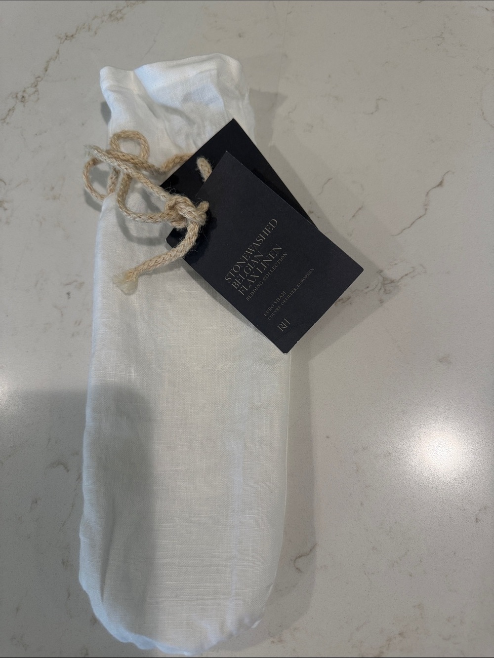 Restoration Hardware White Linen Pillow Sham 26x26